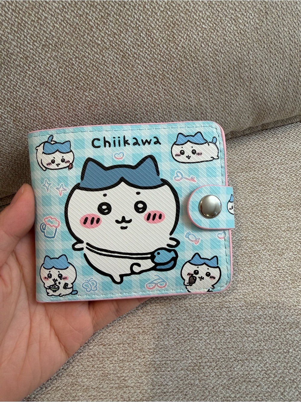 Chiikawa Blue Cute Cat Bifold Wallet